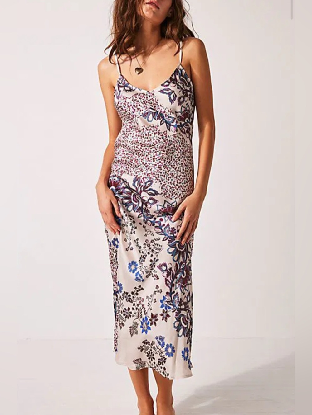 Free People Your Better Side Midi Slip Dress ~ NWOT ~ Size L